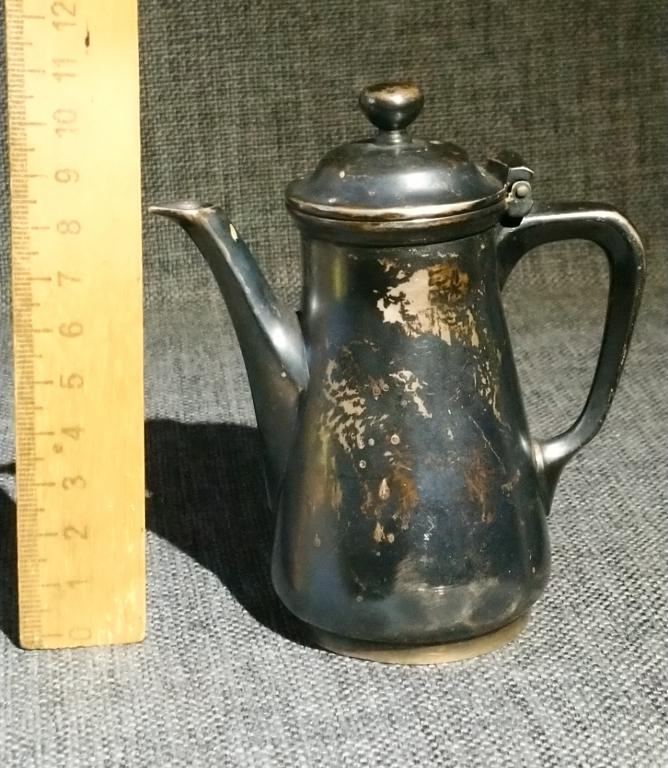 Wellner молочник маленький чайник кофейник серебрение Германия 1920