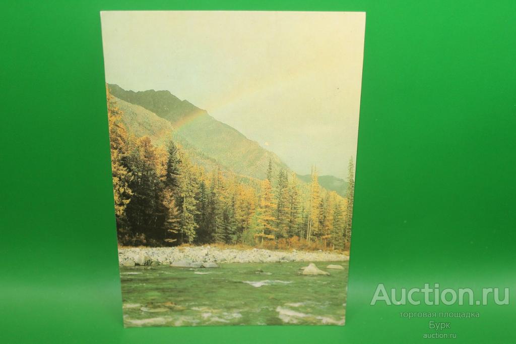 открытка Листопадов 1984 Пейзаж чистая