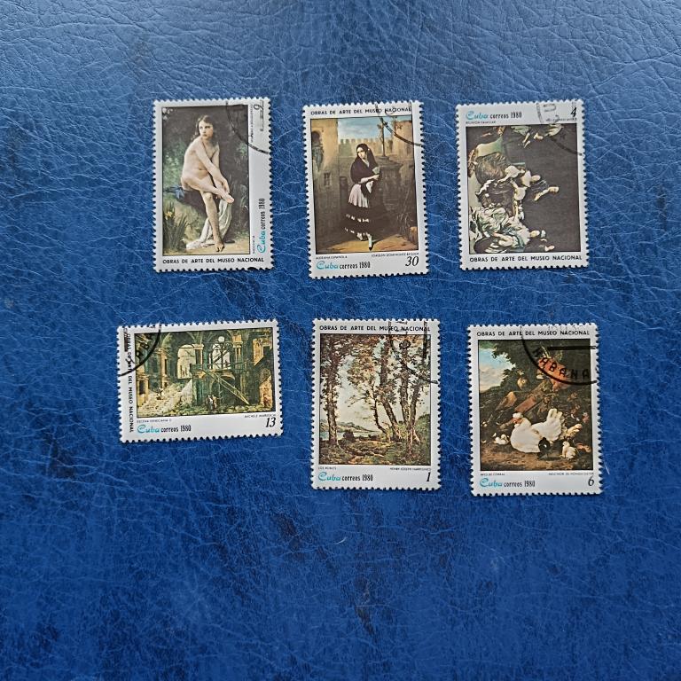 Марки Куба 1980 год Живопись гаш  альбом 6 лист 7