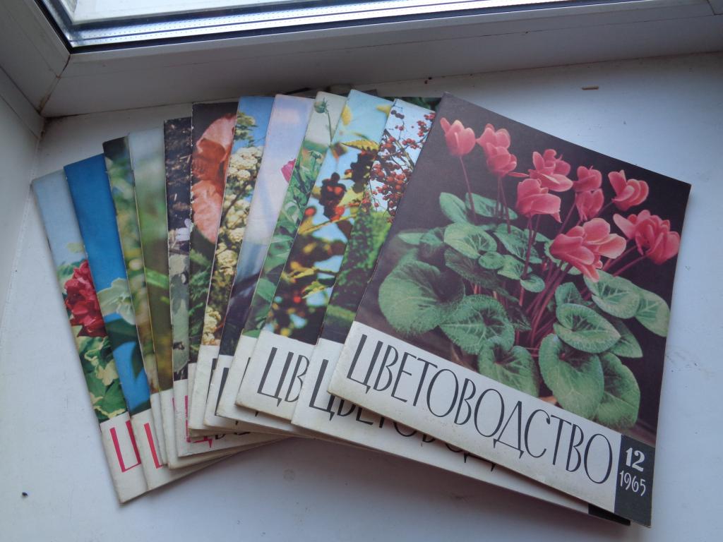 журналы Цветоводство,за 1965 год,12 номеров за год,отличное состояние.