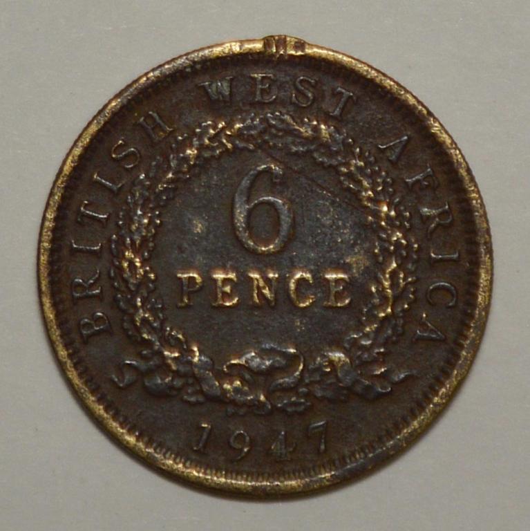 Британская Западная Африка 6 пенсов 1947 (Н13)