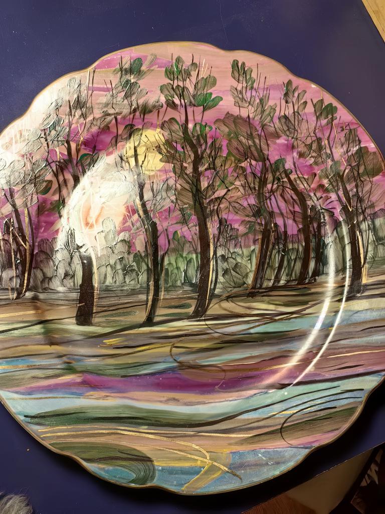 Тарелка.В.Яснецов.Дулево.Живопись.Большая.