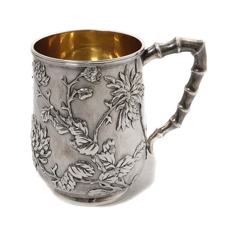 Серебряная кружка. Китай, 3-я четверть 19 века