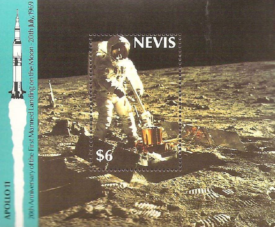 Невис космос 1989 M:Block 20 20-я годовщина миссии «Аполлон-11» Олдрин