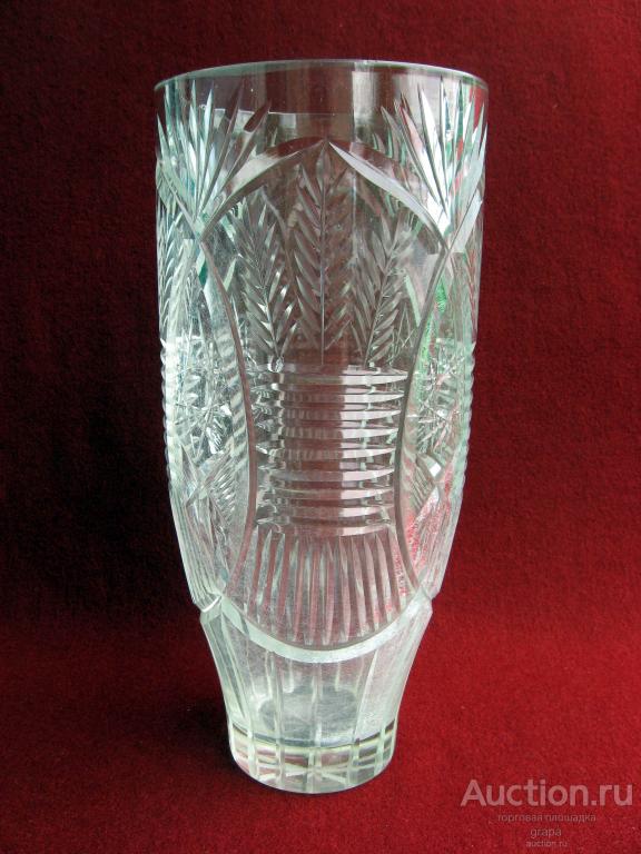 Ваза большая "Урожай" стекло хрусталь СССР 1950-60е годы