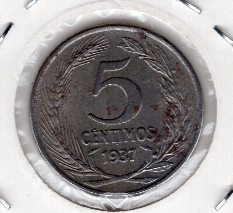 5 сентимо - Испания - 1937 - KM#752