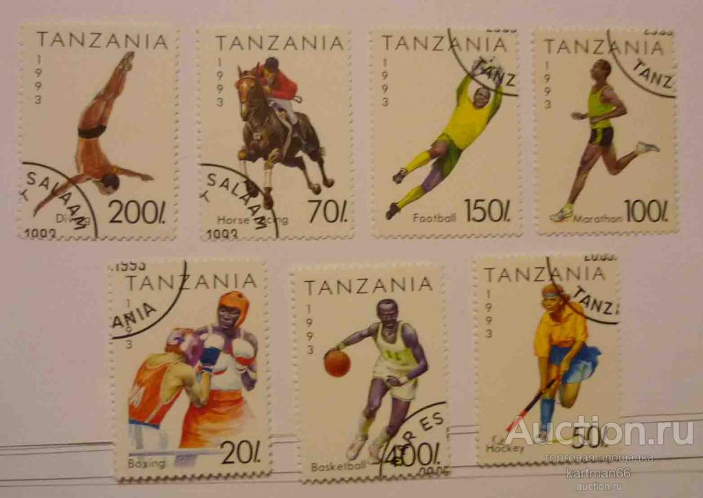 24.34  МАРКИ ТАНЗАНИЯ   СПОРТ   1993  г