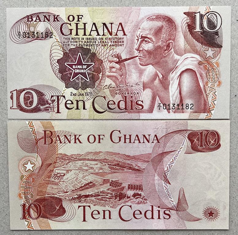 ГАНА 10 СЕДИ 1978 ГОД UNC
