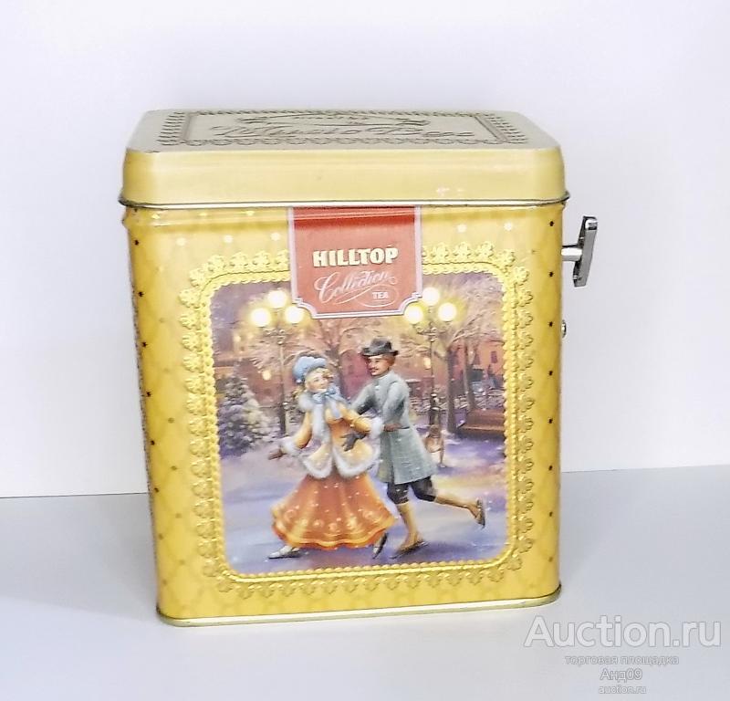 Музыкальная шкатулка - Чай HILLTOP – РОЖДЕСТВЕНСКИЕ КАТАНИЯ - Жесть. 2011 г. (м3.53)