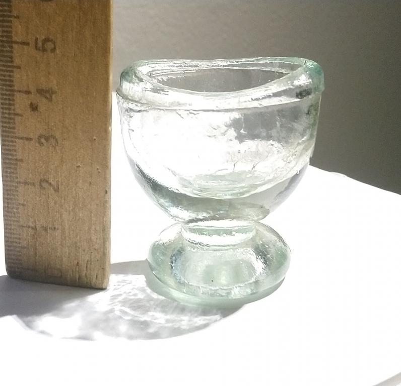 Старинная рюмка офтальмологическая для глаз стекло довоенная Германия