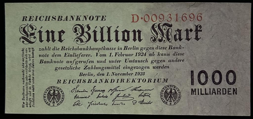 Германия 1 миллиард марок 1923 год Состояние на фото