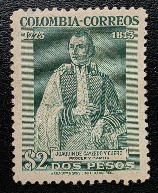 Колумбия. Борец за независимость Хоакин Куэро и Кайседо. Серия. 1946.(*)