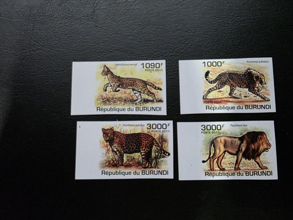 Бурунди. Большие дикие кошки. Лев. Тигр. Леопард. Серия. 2011.**