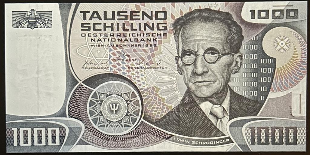 Австрия 1000 шиллингов 1983 год ПРЕСС/UNC