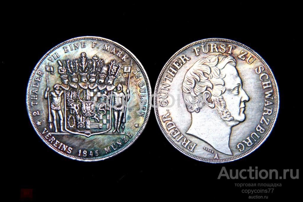 2 талера 1845 года Германские земли 265