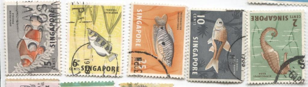 1962 Сингапур Рыбы. 5м.гаш