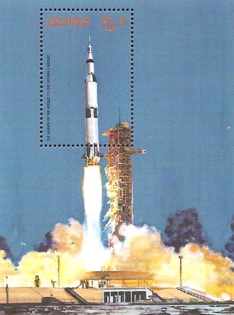 Гренада космос 1999 M: Block 528 Аполлон 11 30 лет