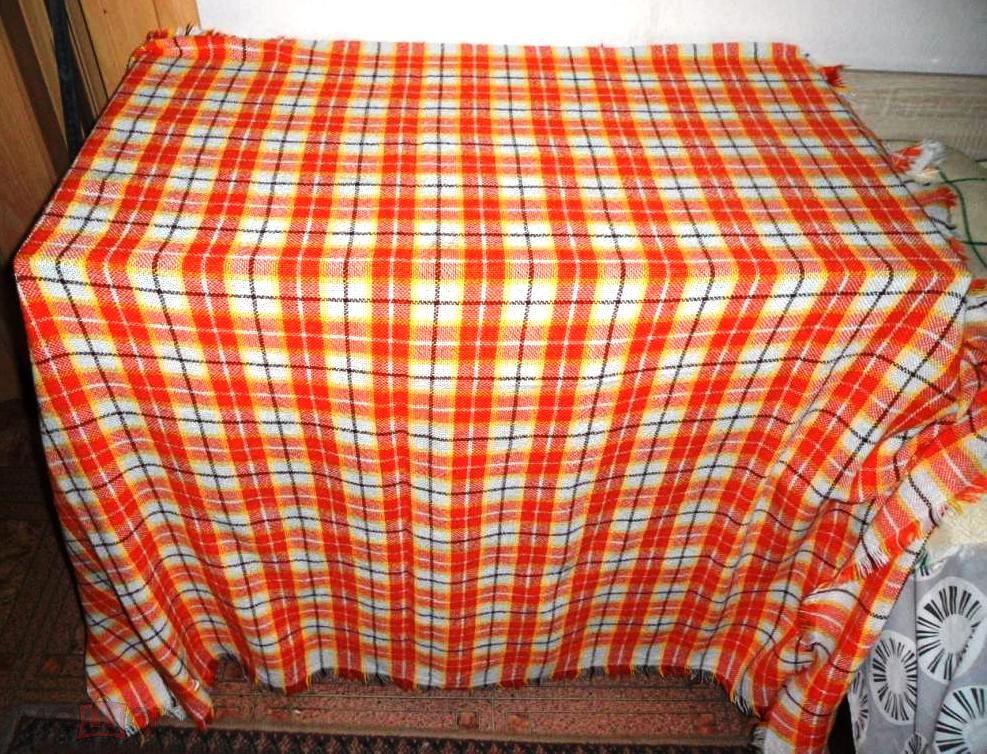 Скатерть в клеточку винтаж ГДР