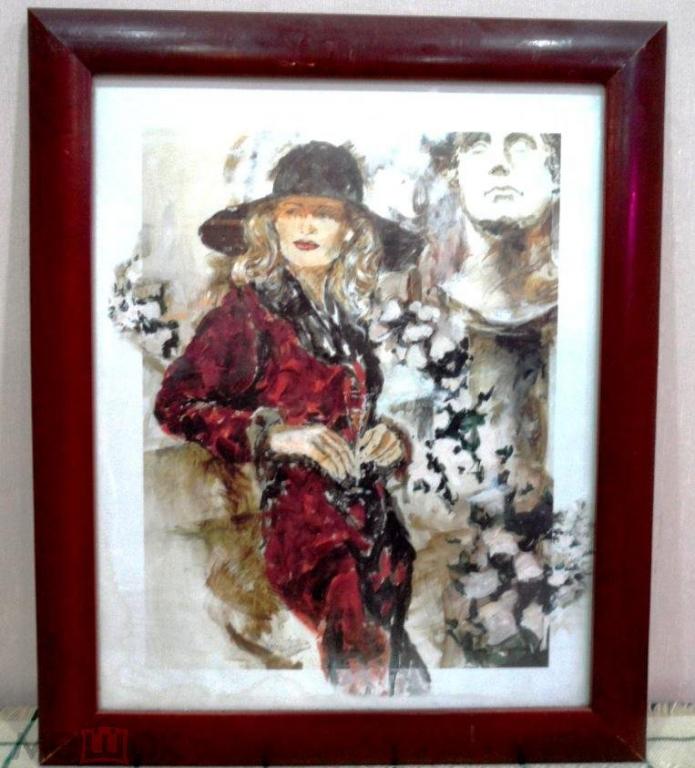 Картина репродукция? Женщина в шляпе