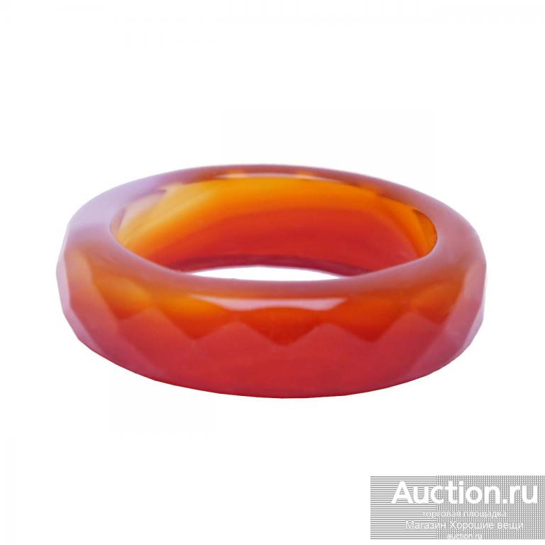 Кольцо камень сердолик граненый натуральный природный Р17 4129 Хорошие Вещи