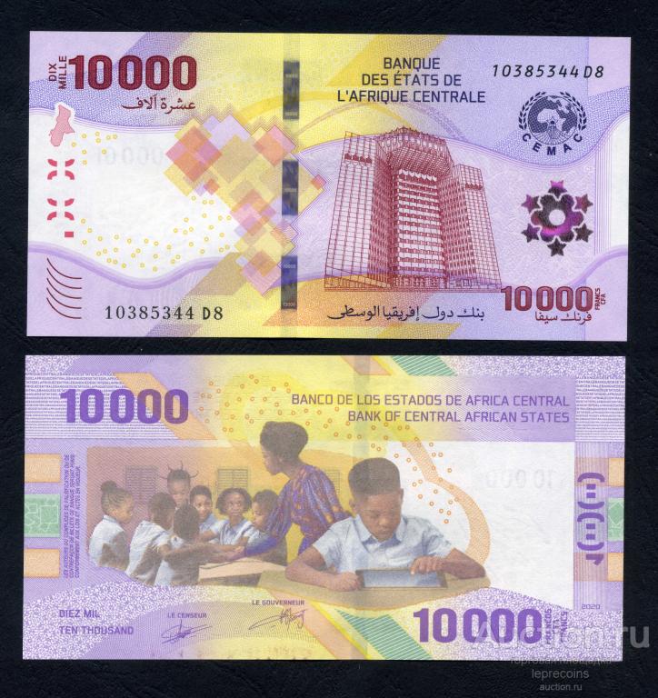 Центрально-Африканские Штаты  10000 франков 2020 г. (2022г); P#W704; UNC