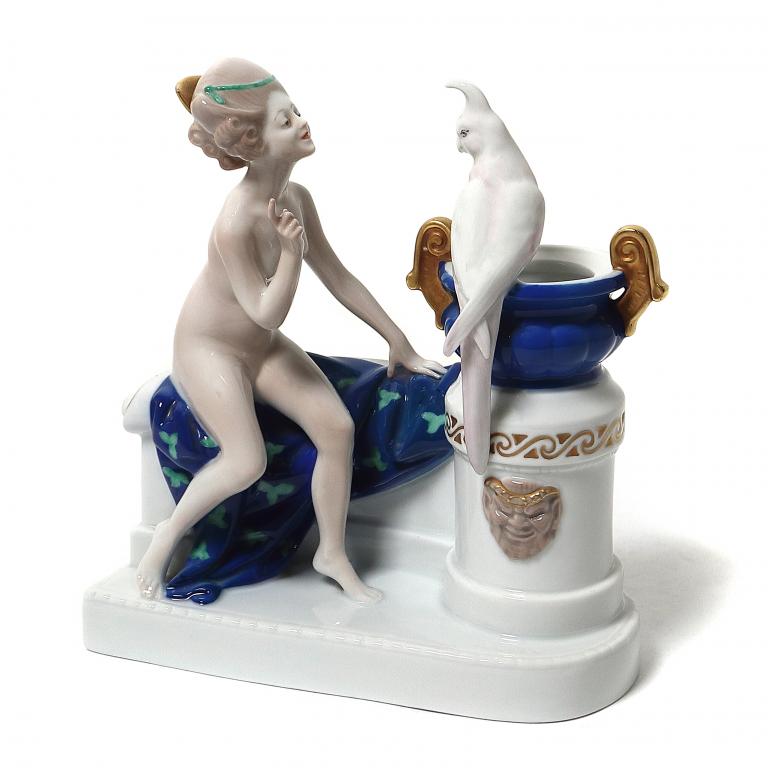 Фарфоровая фигура "Венера с какаду". Rosenthal