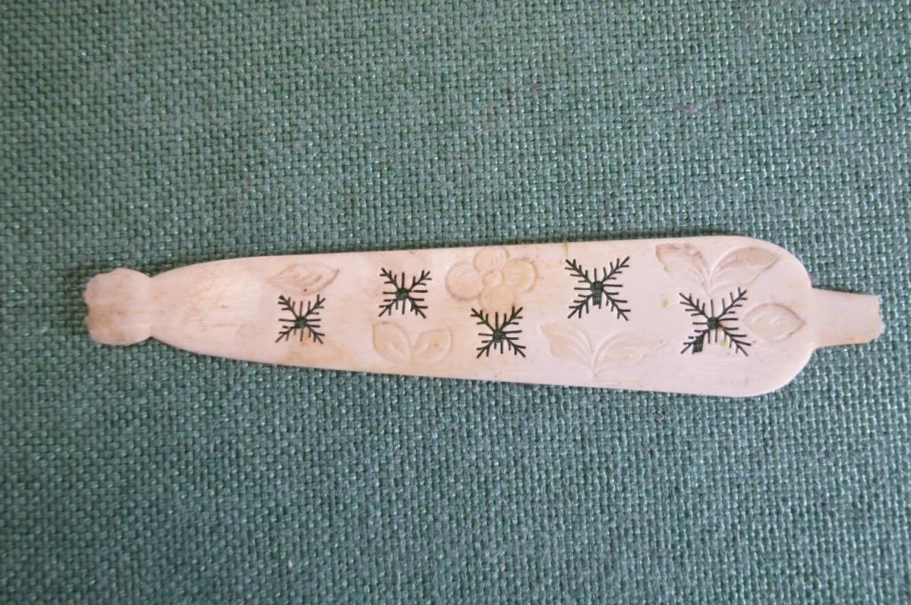 Деталь старинная костяная прорезная. Кость. Резьба. Снежинки. Царская Россия или Ранние Советы.