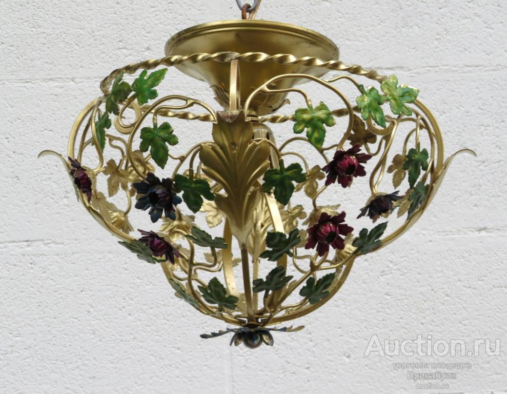 Люстра потолочная Венецианская осень Винтаж Италия