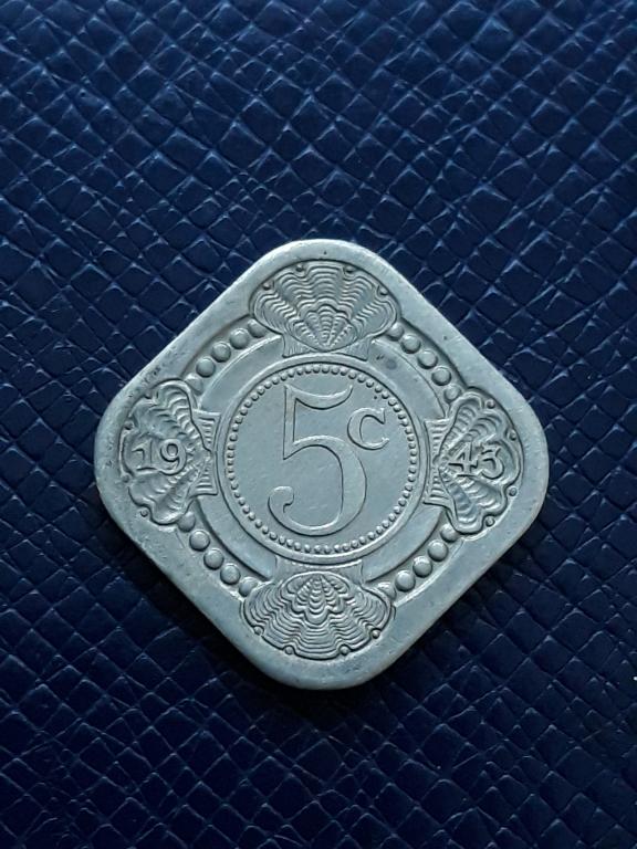 Кюрасао 5 центов 1943 КМ 40