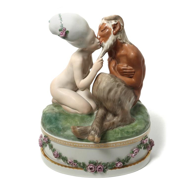 Фарфоровая фигура "Нимфа и Фавн". Royal Copenhagen