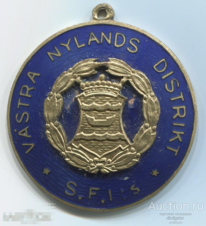Финский спортивный знак Финляндия vastra nylands distrikt S.F.I 1948
