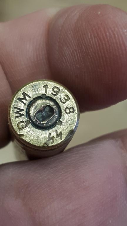 3-й рейх гильза патрона SS СС 7,92*57 1938 года  № PAA