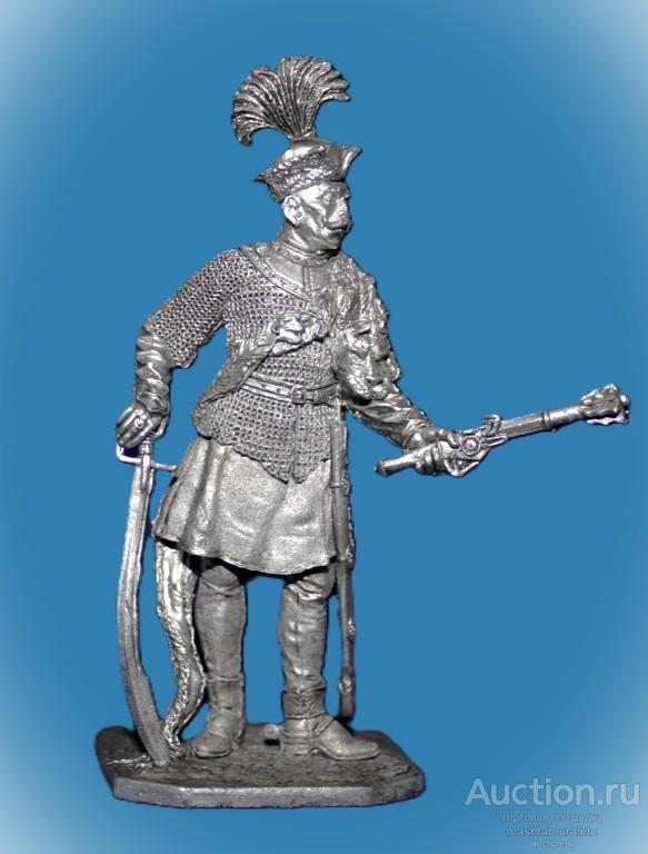 261. Оловянный солдатик Ротмистр гусарской хоругви. Речь Посполитая, нач. 17 в., 54мм