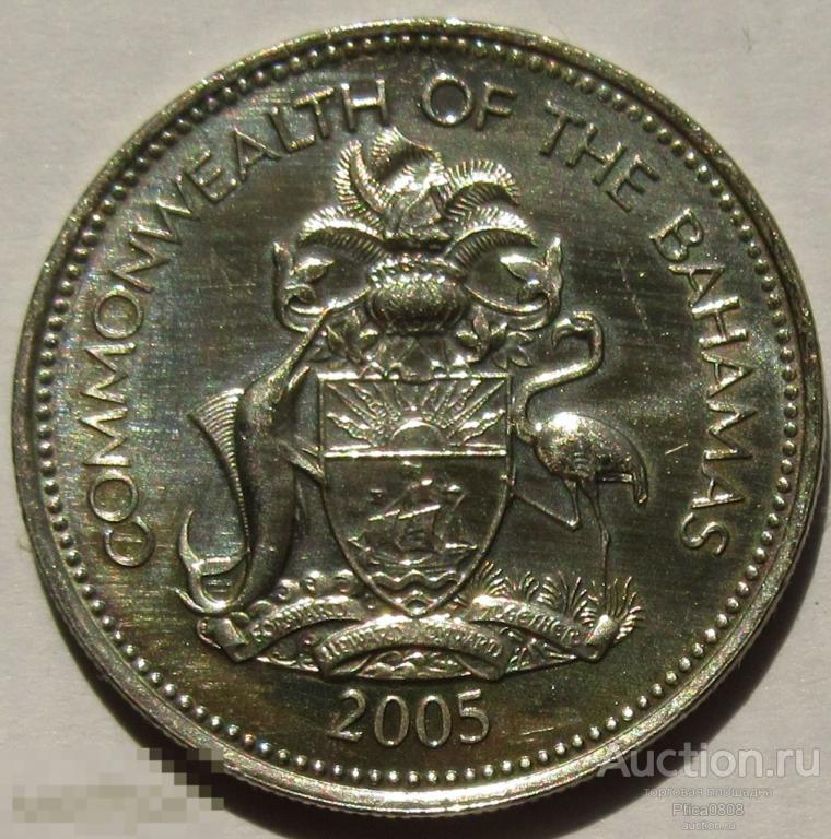 Багамские острова. 25 центов, 2005. UNC.