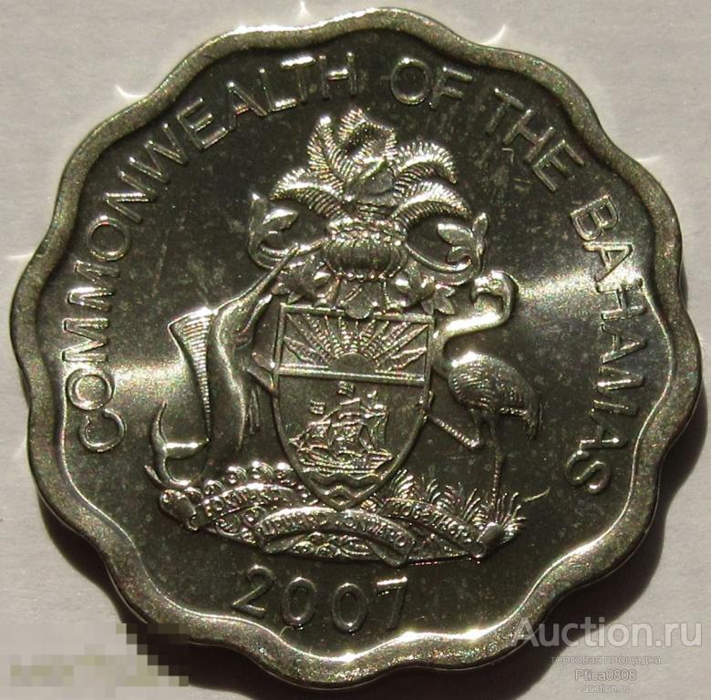 Багамские острова. 10 центов, 2007. UNC.