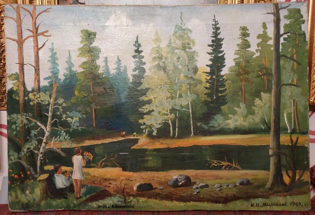 Картина масло холст 69 год.