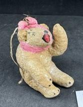 Елочная игрушка ватная Мишка,  1930-1940 гг.  СССР, 6см.