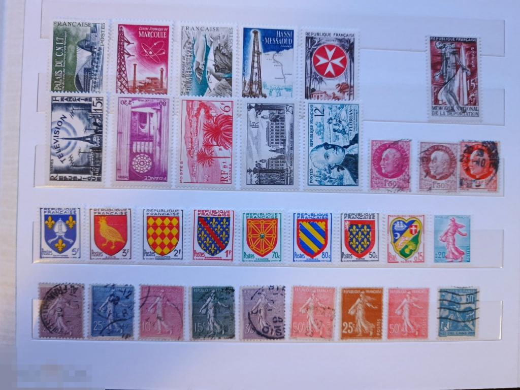 Альбом. Страница с марками Европа. Гашеные, чистые