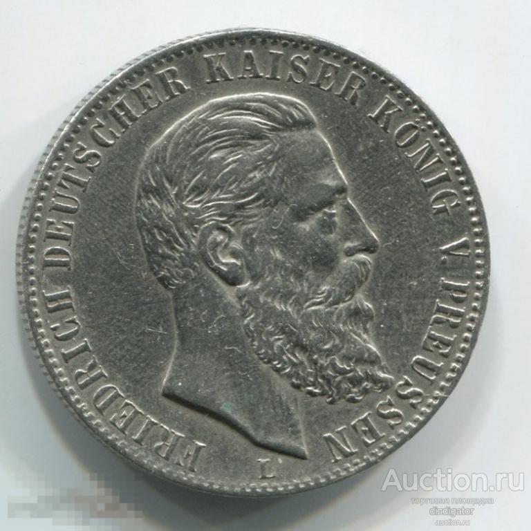 Медаль Германия Пруссия медаль 1888 г. Император Фридрих III траурная