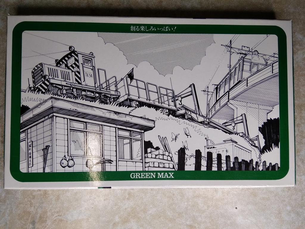 9мм.(N) Greenmax набор для сборки мотовоза и вагонеток,стенд