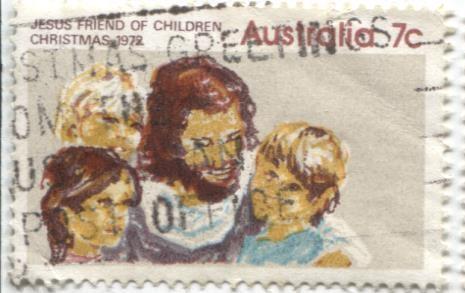 1972 Австралия Рождество. ИИсус друг детей 1м.гаш