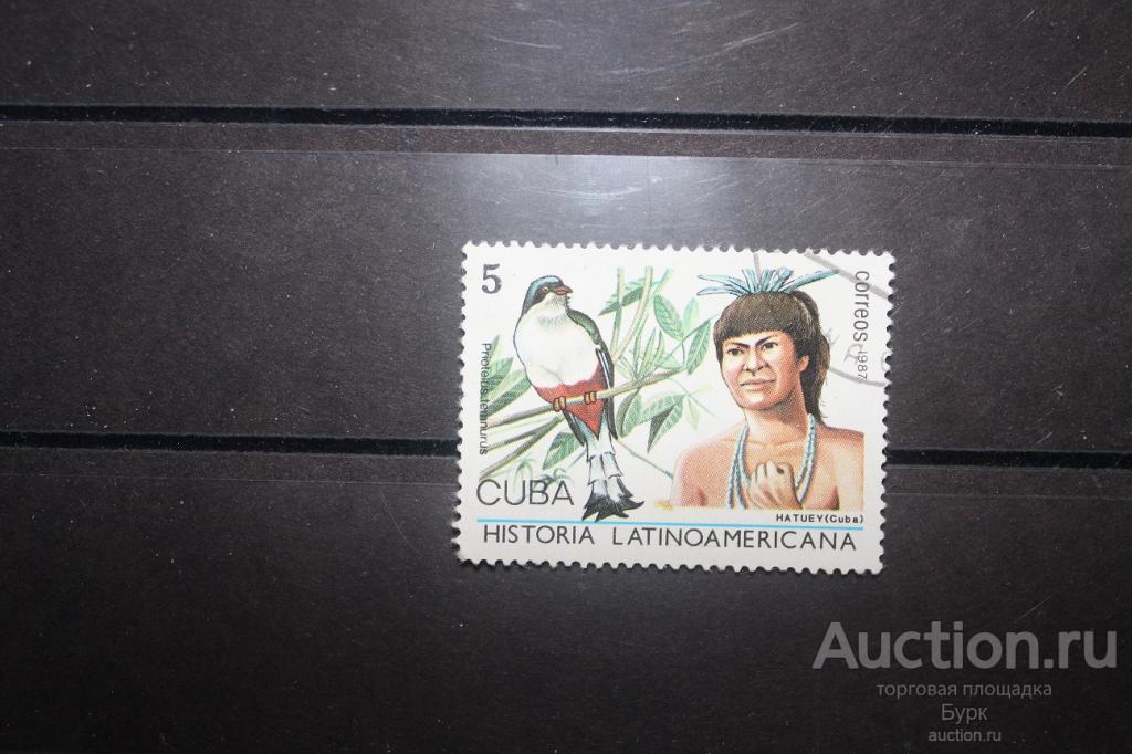 марка Куба 1987 Птицы Индейцы фауна