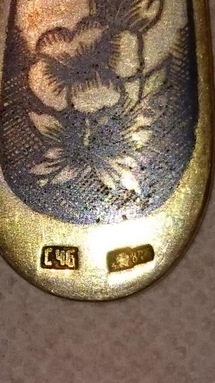 Серебряные столовые ложки 875 проба - Позолоченные ложки Кубачи