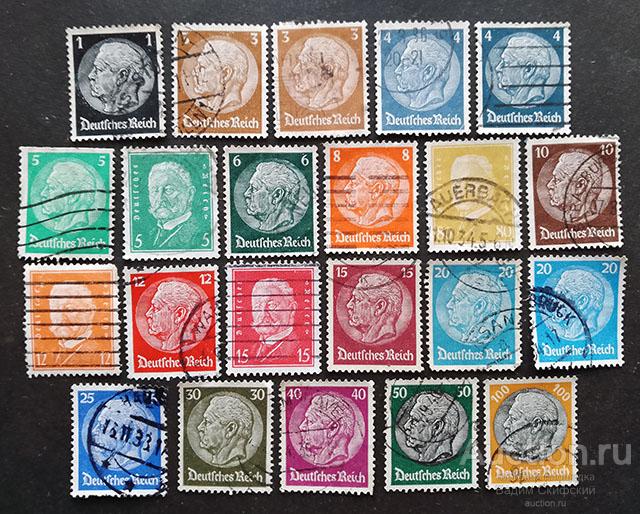 Германия Гинденбург подборка 22 марки