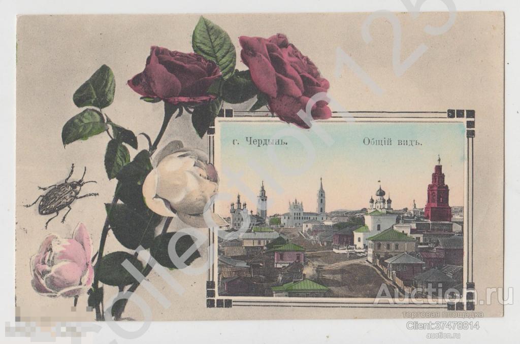 Чердынь Пермь Общий вид. Почта в Кизилский завод Соликамск 1914г.