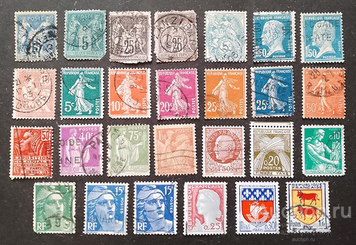 Старая Франция подборка 27 марок