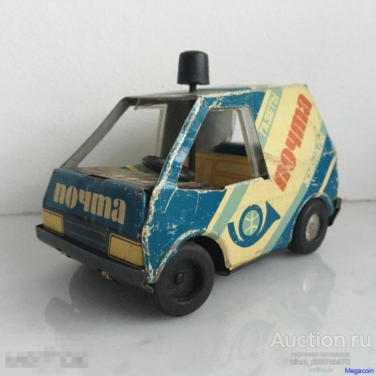 Жестяная машинка СССР ТРИГ 0102 Курьер Почта 08, фабрика Радуга (toy-1619)