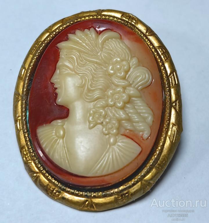 Брошь камея Европа Чехословакия ЧССР СССР