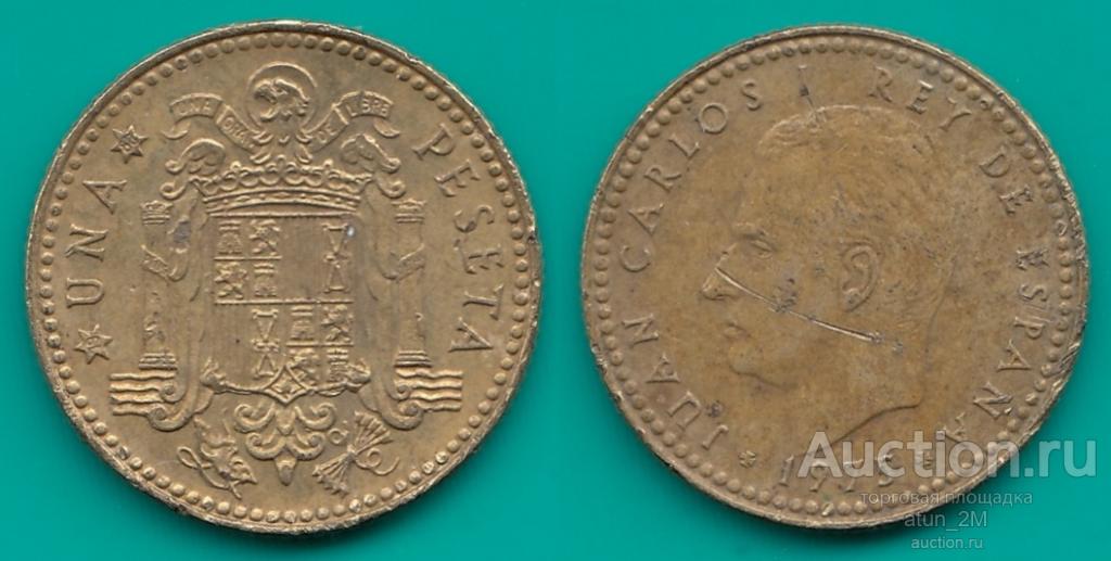 Испания. 1 песета. 1975 (80) год. VF-