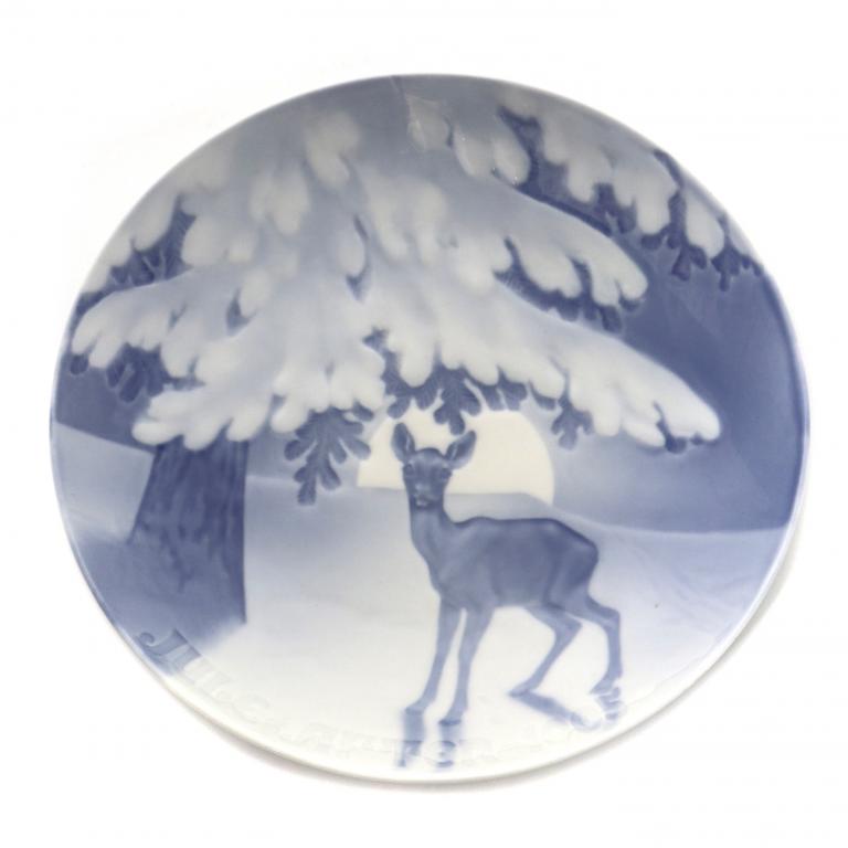 Рождественская фарфоровая тарелка. Bing & Grondahl, 1905 год